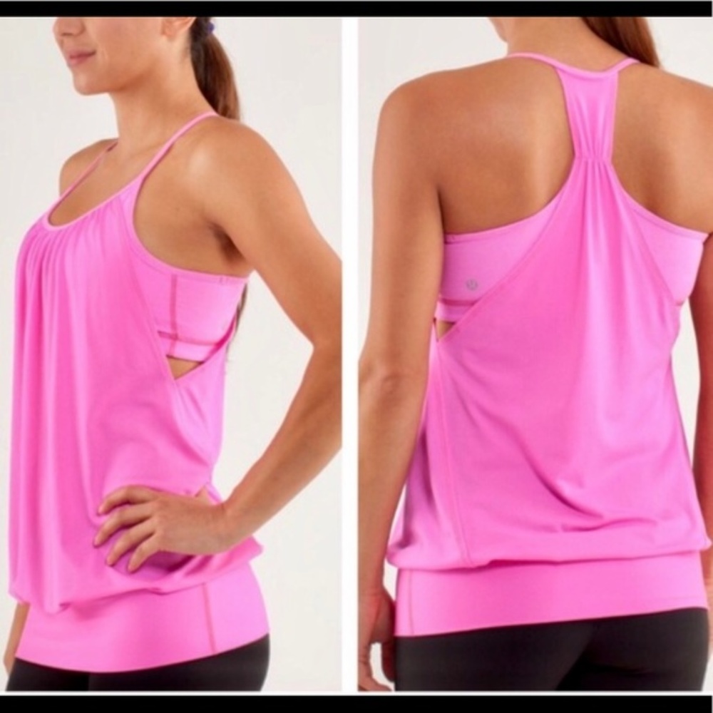 Lululemon Bubblegum Pink No Limits Tank